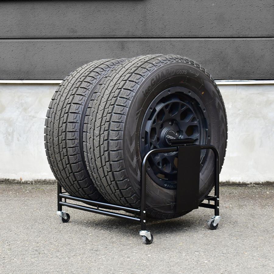 SUV用 タイヤラック カバー付き 2個組 幅24cm 外径60〜80cmまで対応