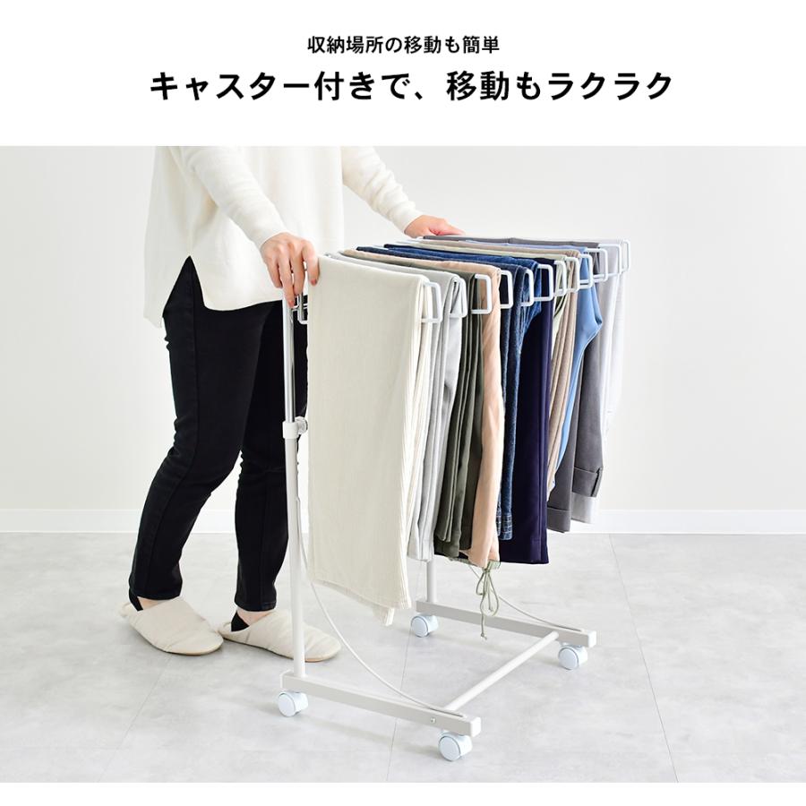 足立製作所 ワイドスラックスハンガー 20本掛け | スチールハンガー