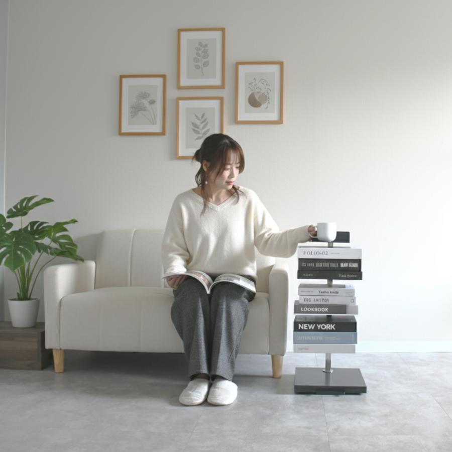 NewColor Tsum dock ブックタワー ロータイプ5段 隠しキャスター付 ブラウン、ネイビーグレー、ダークグリーン 爆買の画像