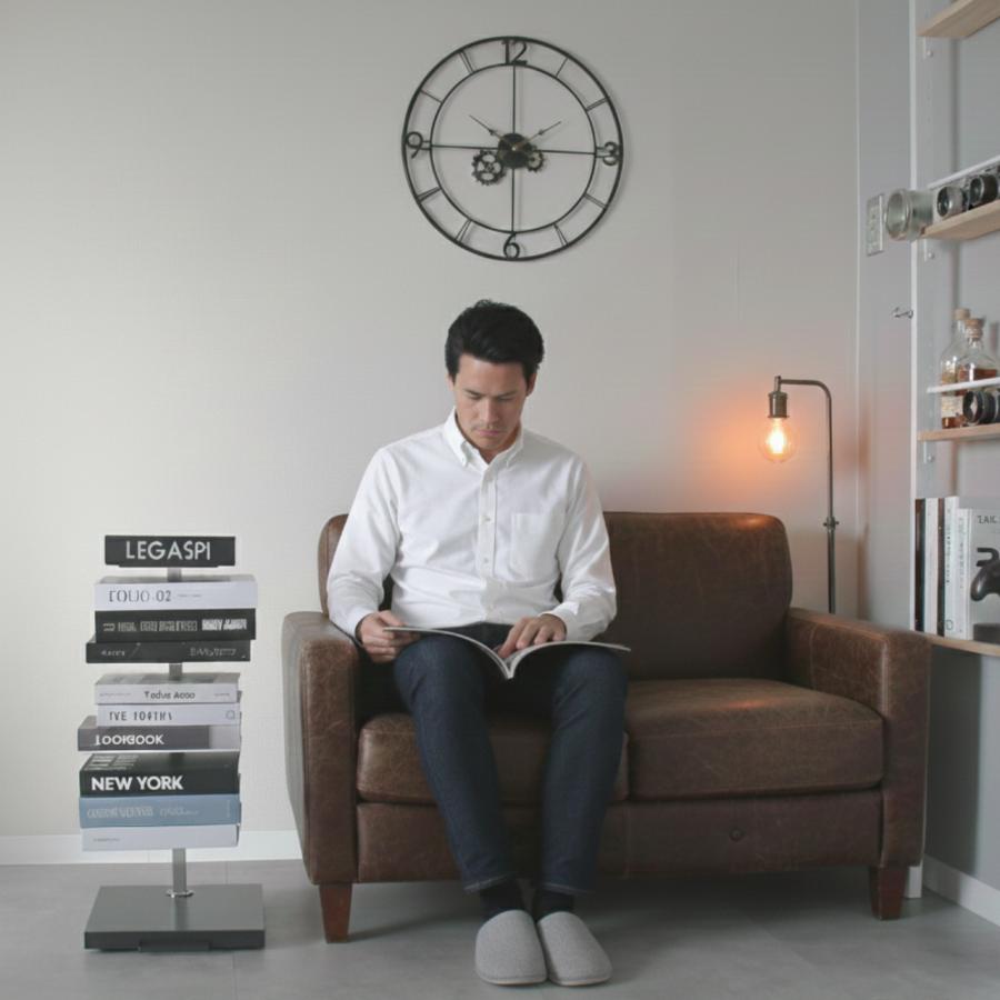 NewColor Tsum dock ブックタワー ロータイプ5段 隠しキャスター付 ブラウン、ネイビーグレー、ダークグリーン 爆買の画像