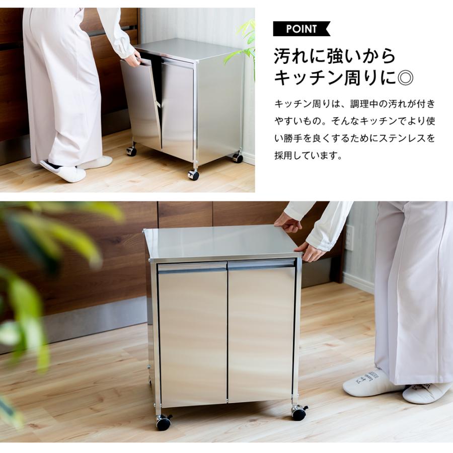 足立製作所 ゴミ箱 おしゃれ ダストボックス ステンレス 2分別 足立製作所 ゴミ箱 おしゃれ ダストボックス ステンレス 2分別