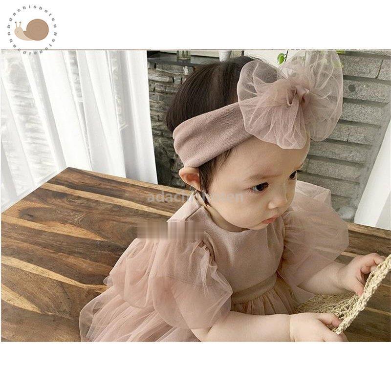 ベビー ワンピース ロンパース 半袖 60 70 80 秋 夏 セレモニードレス チュール ヘアバンド付き ベビードレス 女の子 結婚式 フォーマル ワンピース
