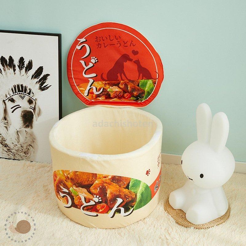 カップ麺ペットハウス 犬 猫 ペット ベッド 潜る 面白い 小型犬 中型犬 可愛い うどん