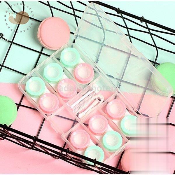 コンタクトレンズケース ケース 持ち運び収納ケース 大容量 コンタクト かわいい おしゃれ 旅行 携帯 Bibiana Com