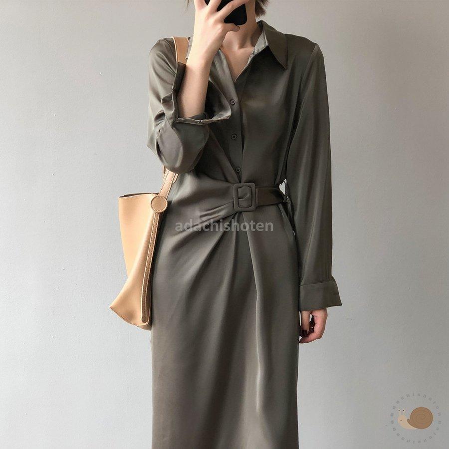 期間限定プライス ワンピース プリーツ プリーツワンピース レディース 春夏秋冬 長袖 ロングワンピース 大きいサイズ きれいめ Aライン シフォン シャツワンピ 大阪買蔵 Www Superavila Com