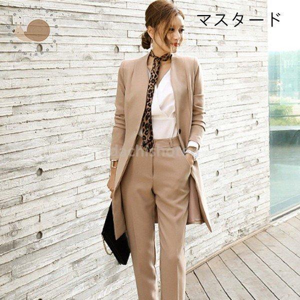値下げする レディーススーツ 秋春 着痩せ 通勤 エレガントフォーマル 女性 30代40代 大人 春秋 長袖 セットアップ カジュアルリクルートスーツ スカーフ ベルト付き 受注可 Www Superavila Com