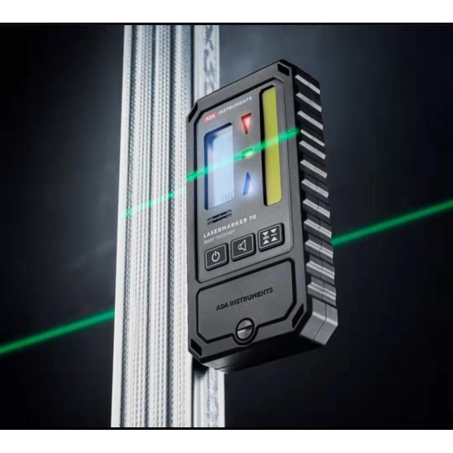 全メーカー(グリーン＆赤色＆ブルーグリーンレーザー墨出し器)全光源（受光器モード搭載機種）に対応 共通汎用 受光器LM70