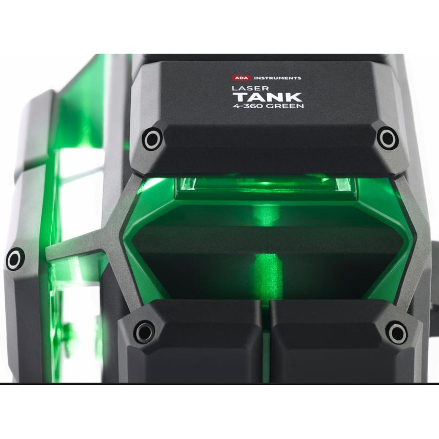 グリーン レーザー墨出し器 TANK(タンク）フルライン4ー360G アルティメット センターポール式三脚とマルチマウント付き 受光器（別売りLR60G or LM70)対応｜adajapan｜11