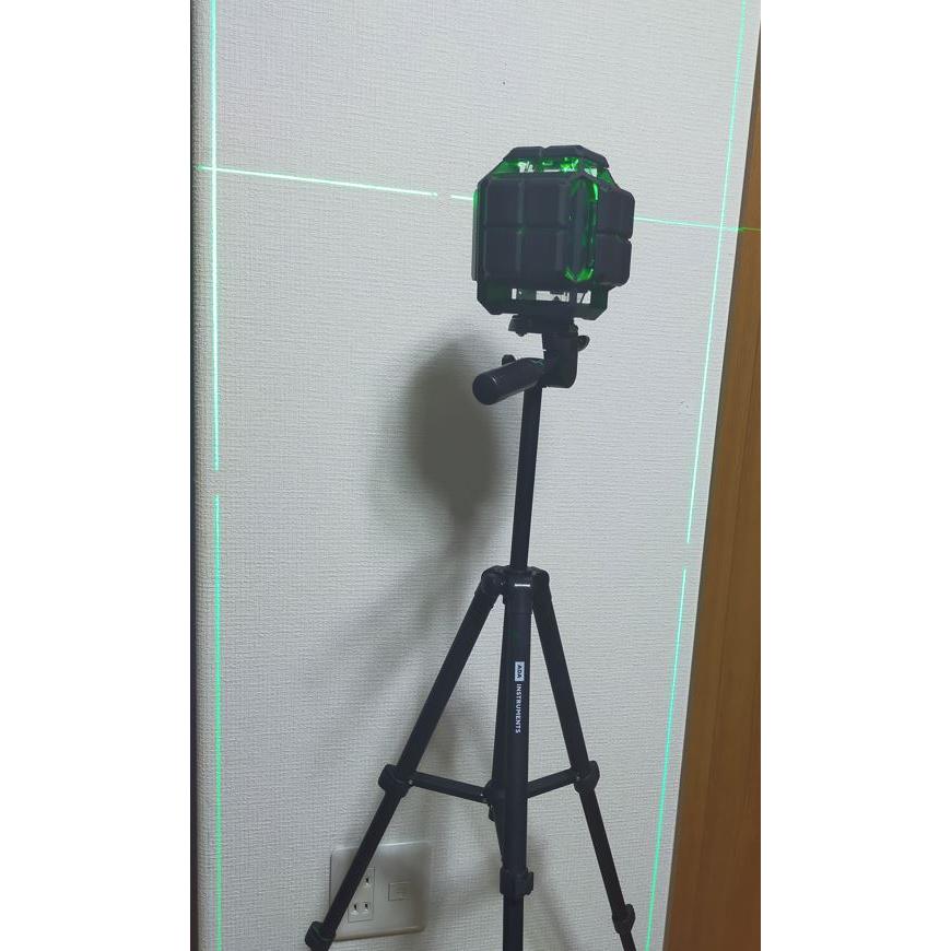 グリーン レーザー墨出し器 TANK(タンク）フルライン4ー360G アルティメット センターポール式三脚とマルチマウント付き 受光器（別売りLR60G or LM70)対応｜adajapan｜15