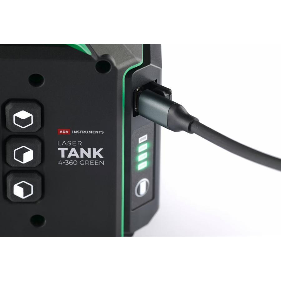 グリーン レーザー墨出し器 TANK(タンク）フルライン4ー360G アルティメット センターポール式三脚とマルチマウント付き 受光器（別売りLR60G or LM70)対応｜adajapan｜06