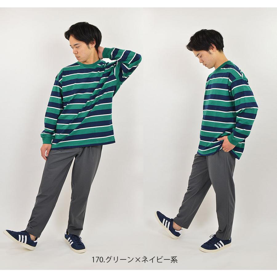 ENNOY ボーダー 長袖 Tシャツ グリーン Mサイズ ENNOY エンノイ 21AW L/S Border Tee ロングスリーブ 長袖
