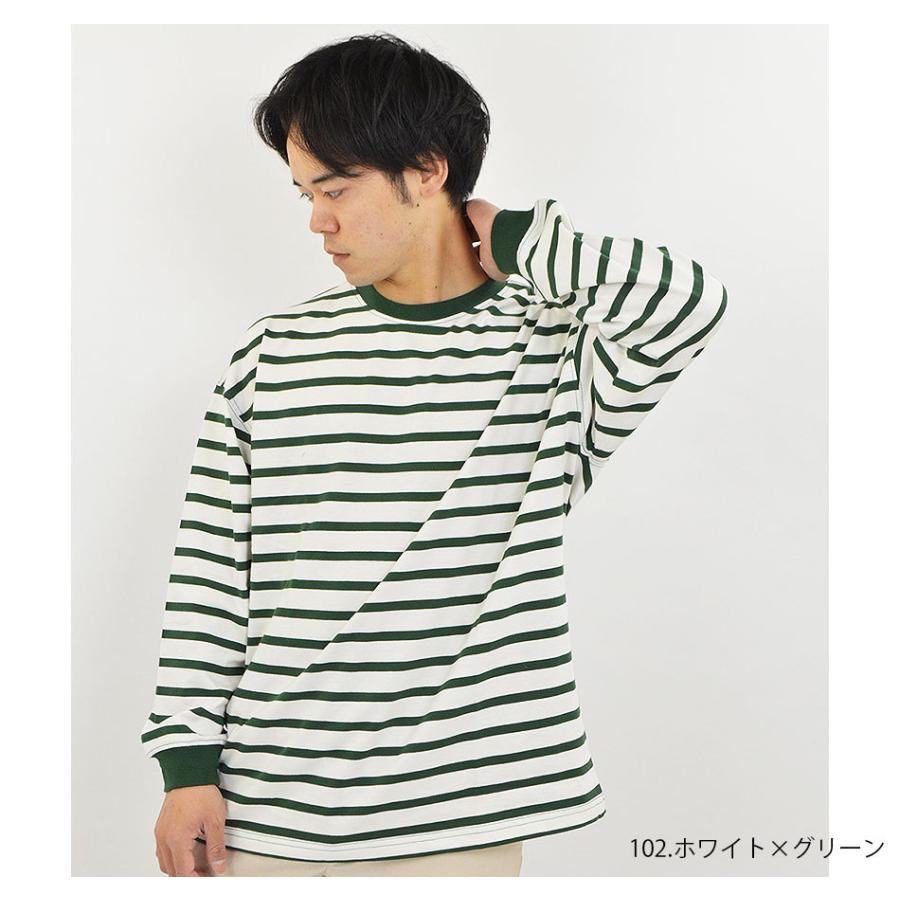 RRL / 長袖Tシャツ/M/コットン/WHT/ボーダー レトロボーダー 長袖Tシャツ 綿100% メンズ ロンT 長袖 丈夫 ゆったり