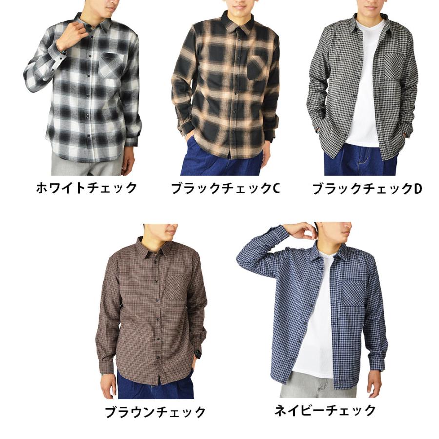ネルシャツ チェックシャツ メンズ 起毛 暖かい 長袖シャツ 大きい