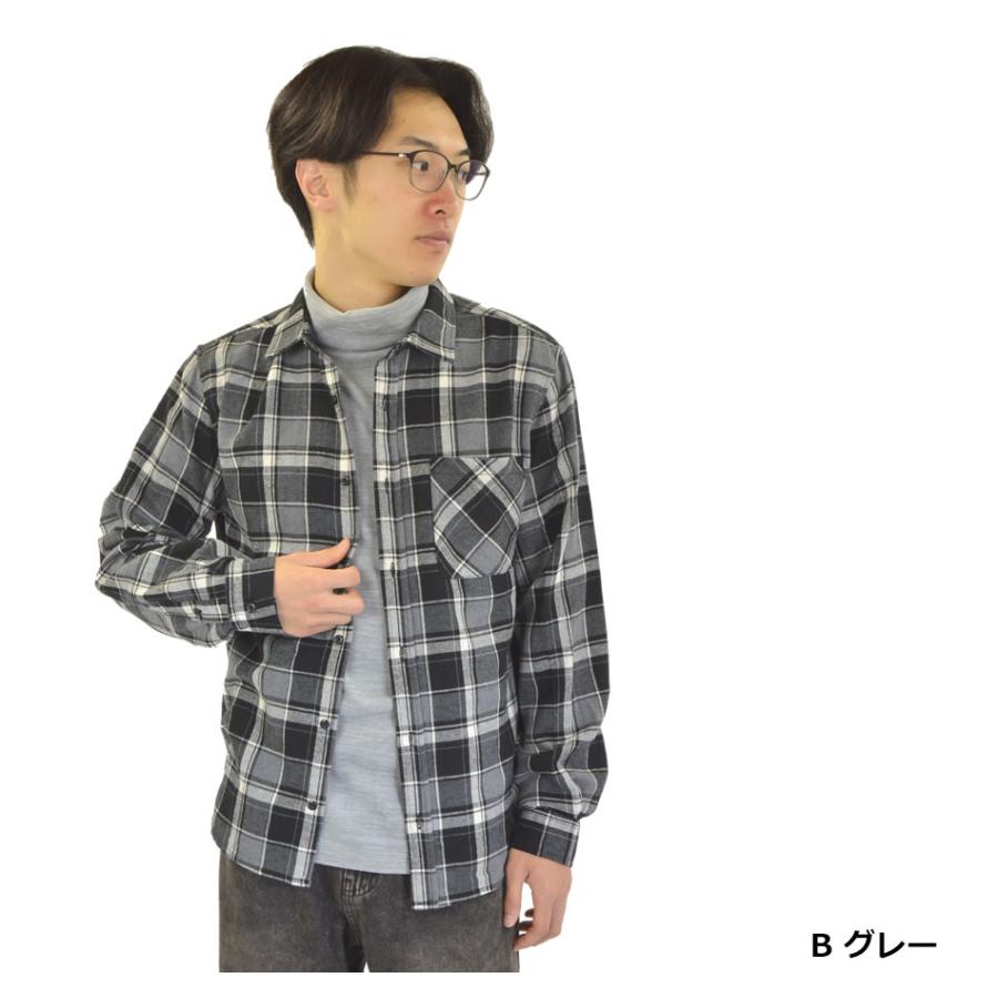 ネルシャツ チェックシャツ メンズ 大きいサイズ 3L 4L 5L 暖かい 長袖