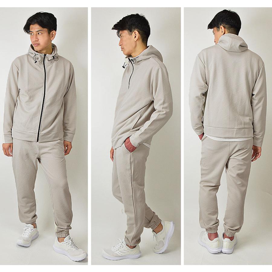 ジョガーパンツ メンズ ストレッチ ジャガード 幾何学柄 ストレッチ