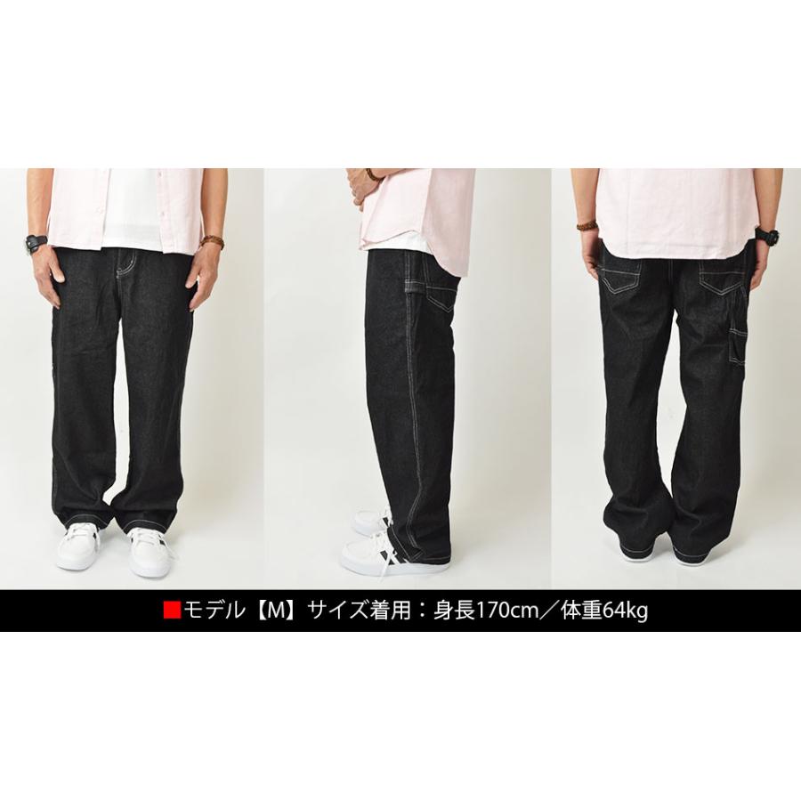 ペインターパンツ メンズ デニム ワイド ストレート ダボパン カーゴ