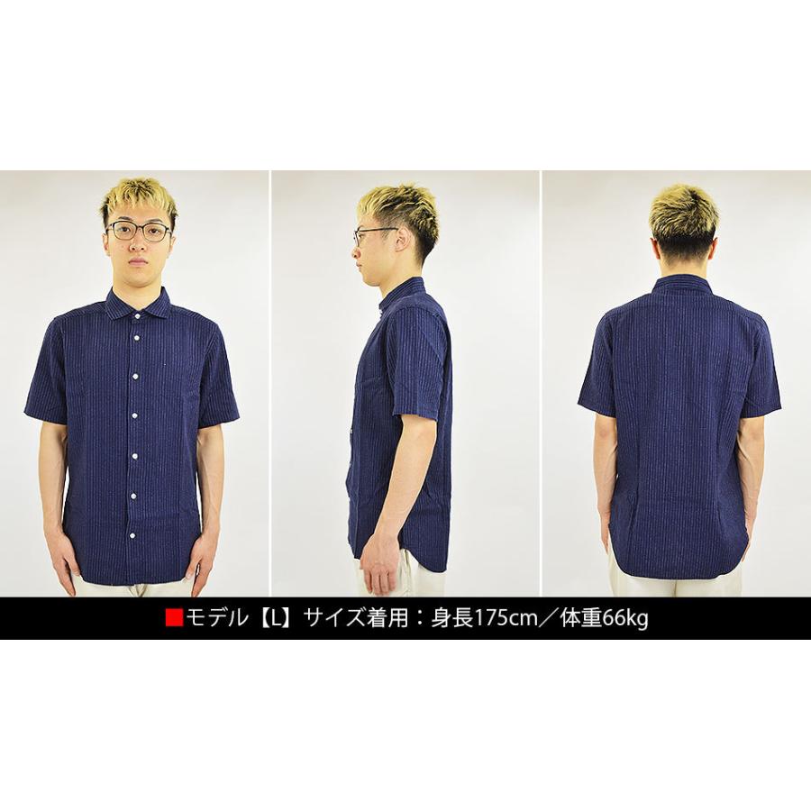 麻シャツ 七分袖シャツ 半袖シャツ メンズ 涼しい 柔らかい フレンチ