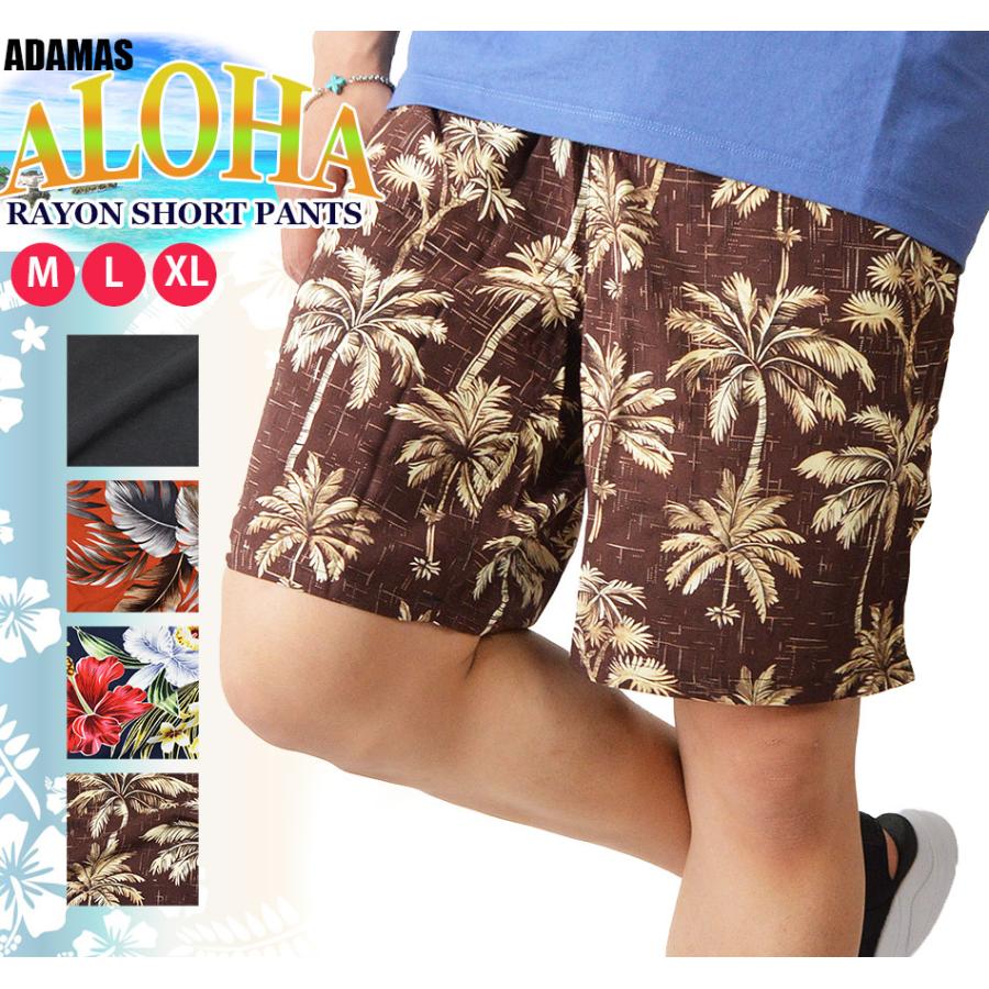 【送料込】 TBPR SADAM ALOHA SHORTS ハーフパンツ 冷感 ハーフパンツ メンズ ショートパンツ サーフパンツ 柄 黒 無地 膝