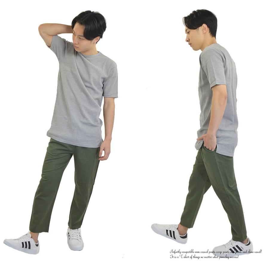 カットソー(半袖/袖なし) Long t 半袖 Tシャツ メンズ ロング丈 カットソー 半袖Tシャツ 無地 インナー