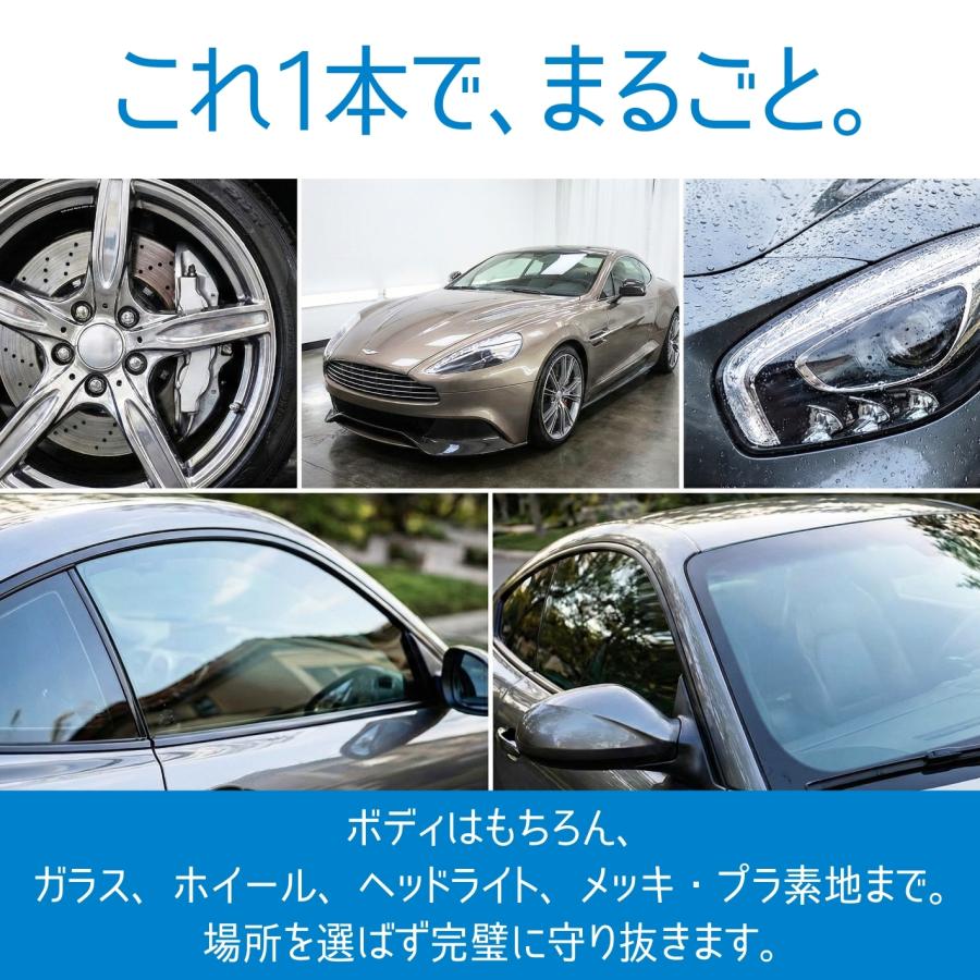 フッ素コーティング剤 AGF 超撥水 艶出し 防汚 車 ボディ ガラス ホイール スマホ 全塗装色対応 高濃度フッ素 簡単施工 アダマスオクタ (100ml) | Adamas octa | 12