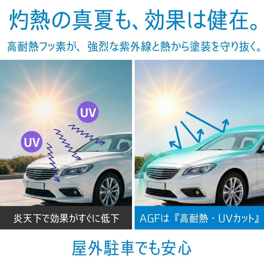 フッ素コーティング剤 AGF 超撥水 艶出し 防汚 車 ボディ ガラス ホイール スマホ 全塗装色対応 高濃度フッ素 簡単施工 アダマスオクタ (100ml) | Adamas octa | 08