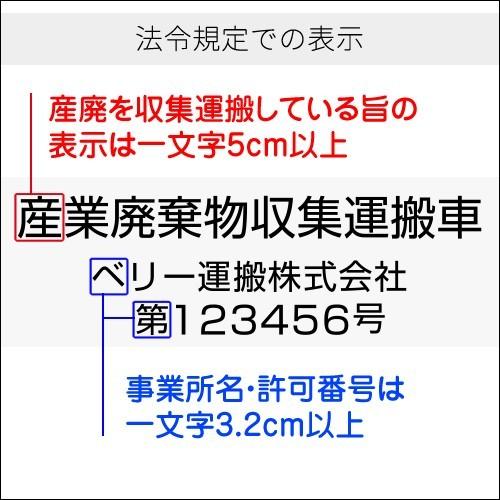 産廃マグネット 産業廃棄物運搬収集車 表示看板 強力マグネット/003/4行|adberry|05