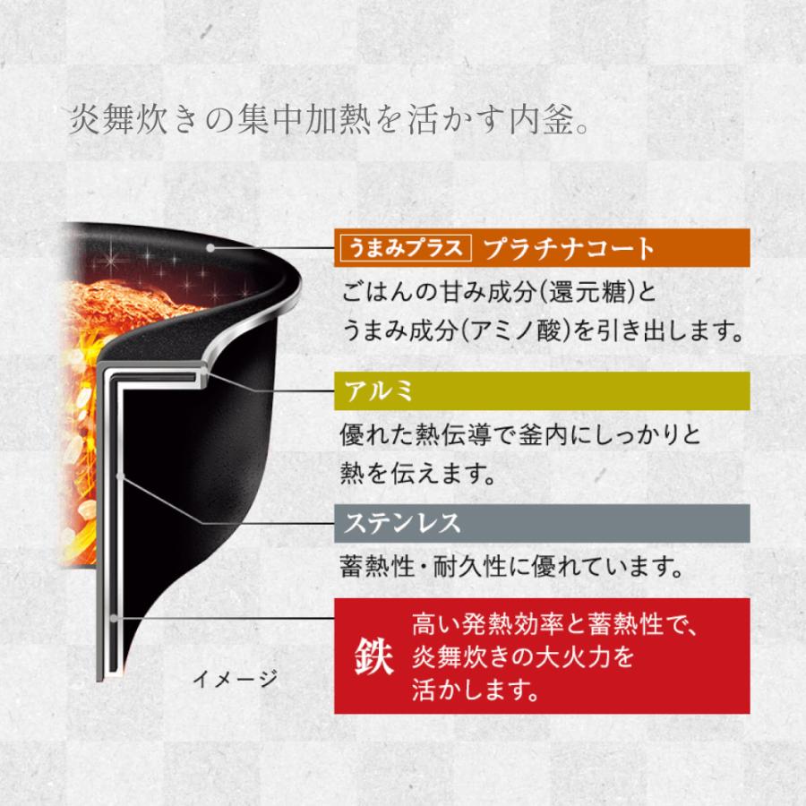 タイムセール addmore象印 圧力IH炊飯器 炎舞炊き NW-PU10-BZ 5.5合炊