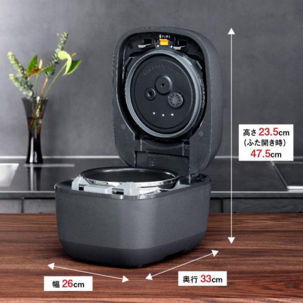 象印 圧力IH炊飯器 炎舞炊き NW-FB10-BZ 濃墨 5.5合炊 豪炎かまど釜