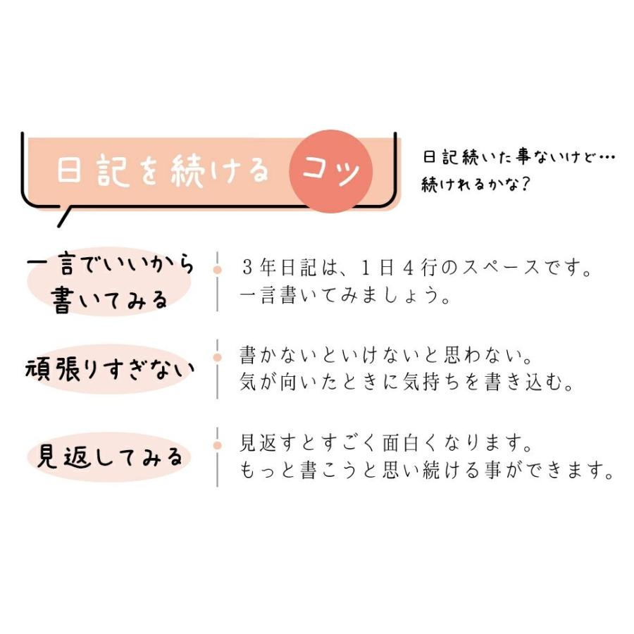 3年日記 日記帳 B5 ノートライフ 日記 日本製 ソフトカバー 日付け