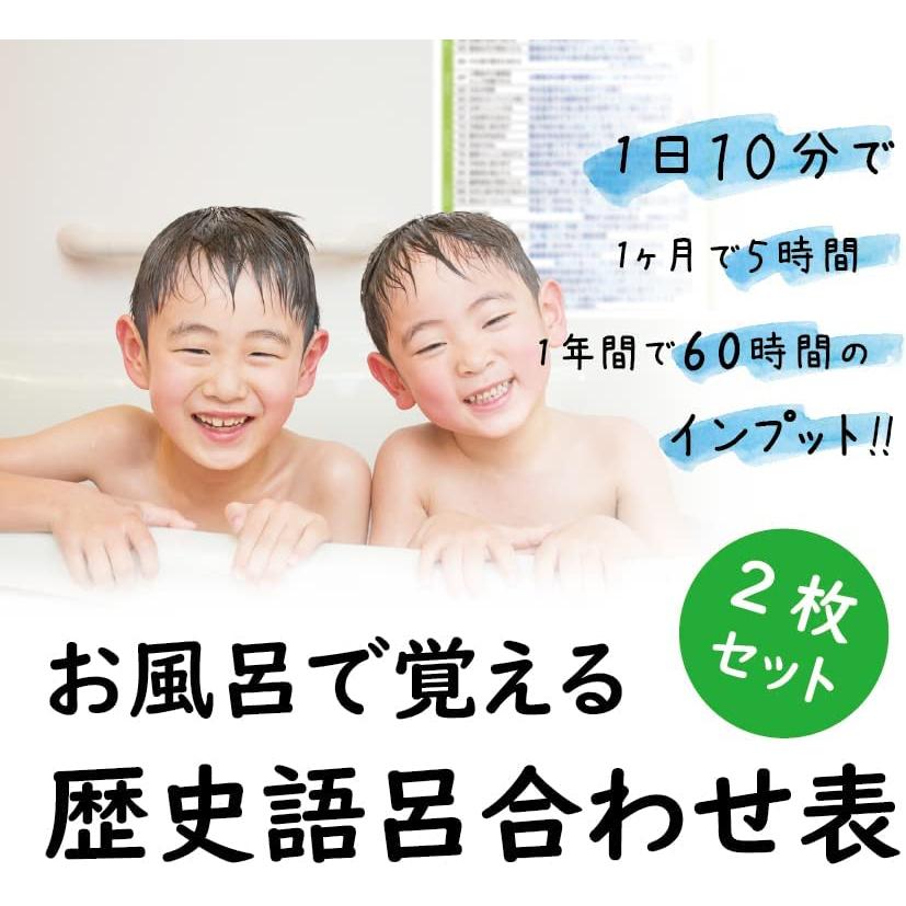 お風呂ポスター 日本史 歴史 勉強 ポスター A2 (60×42cm) 社会 学習