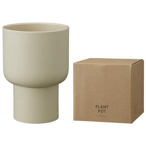 マーナ marna プラントポット 115mm/4号鉢相当 溜まった水が捨てやすい 軽い/移動も簡単 植木鉢 プランター 観葉植物 サンドベージュ S507BE