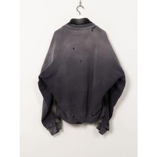 メゾン ミハラヤスヒロ / Maison MIHARA YASUHIRO コンバインド スウェットシャツ - COMBINED SH×SWT (BLACK×GREY)の画像