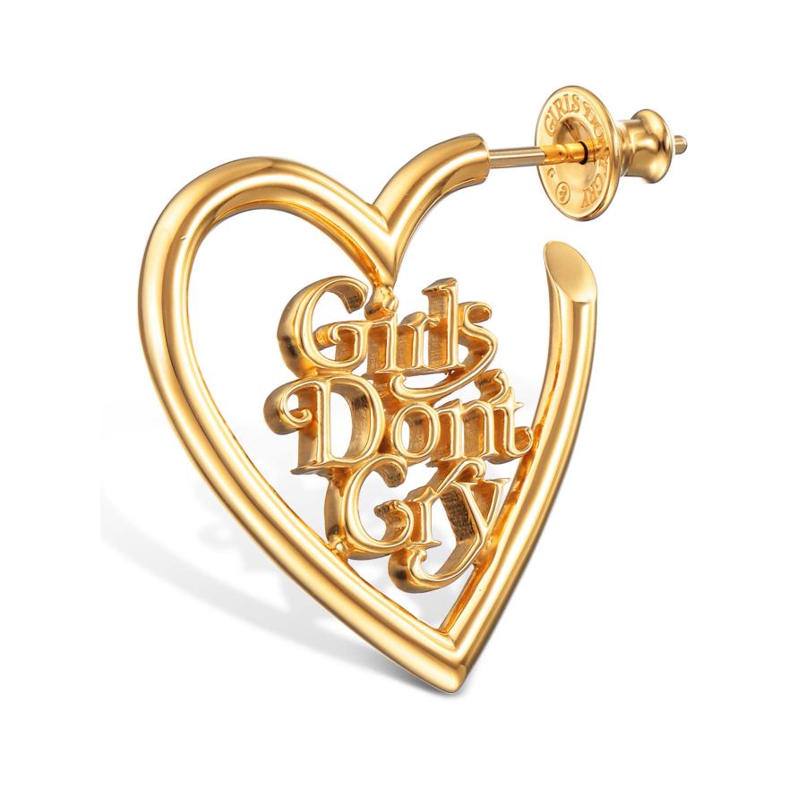 ガールズドントクライ× キャリアリング ロゴピアス ゴールド 片耳用 CAREERING キャリアリング / 【片耳用】GIRLS DON'T CRY