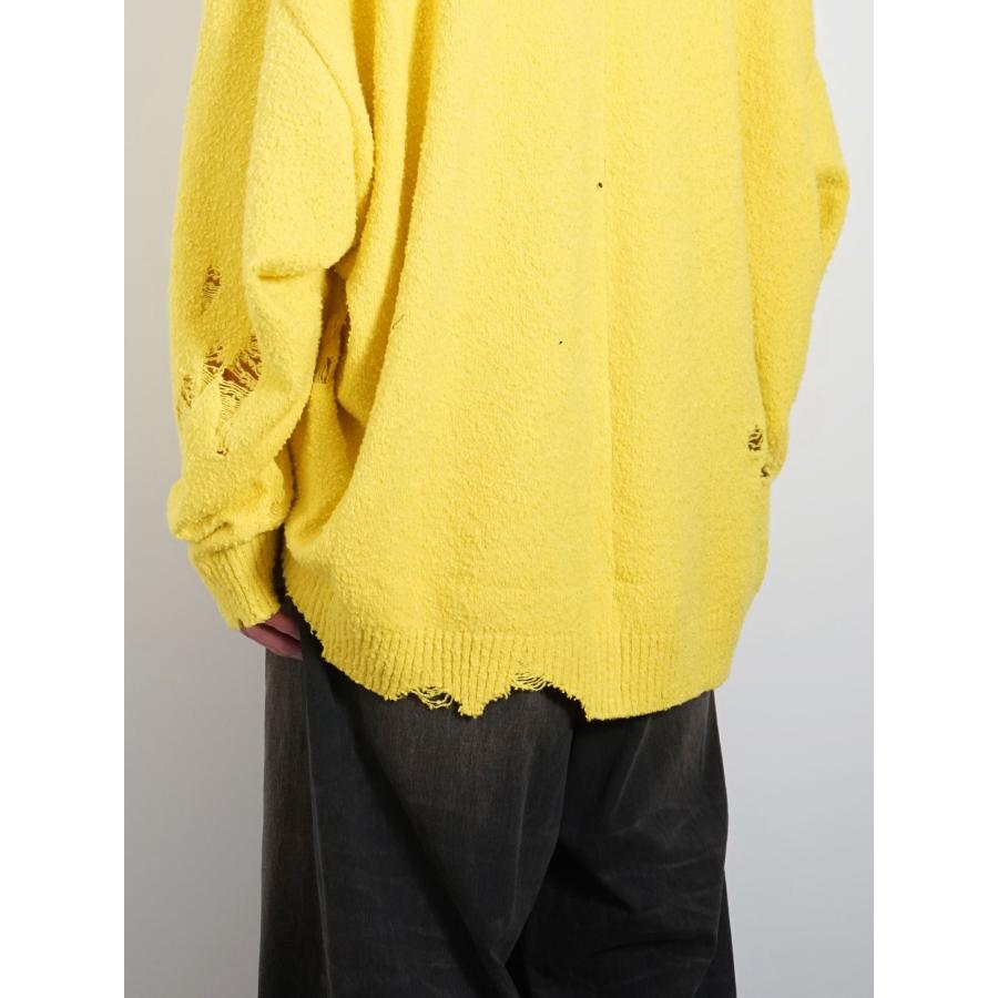メゾン ミハラヤスヒロ / Maison MIHARA YASUHIRO ワイドバック ニット セーター - Wide Back Knit Sweater - YELLOW｜addict-online｜06