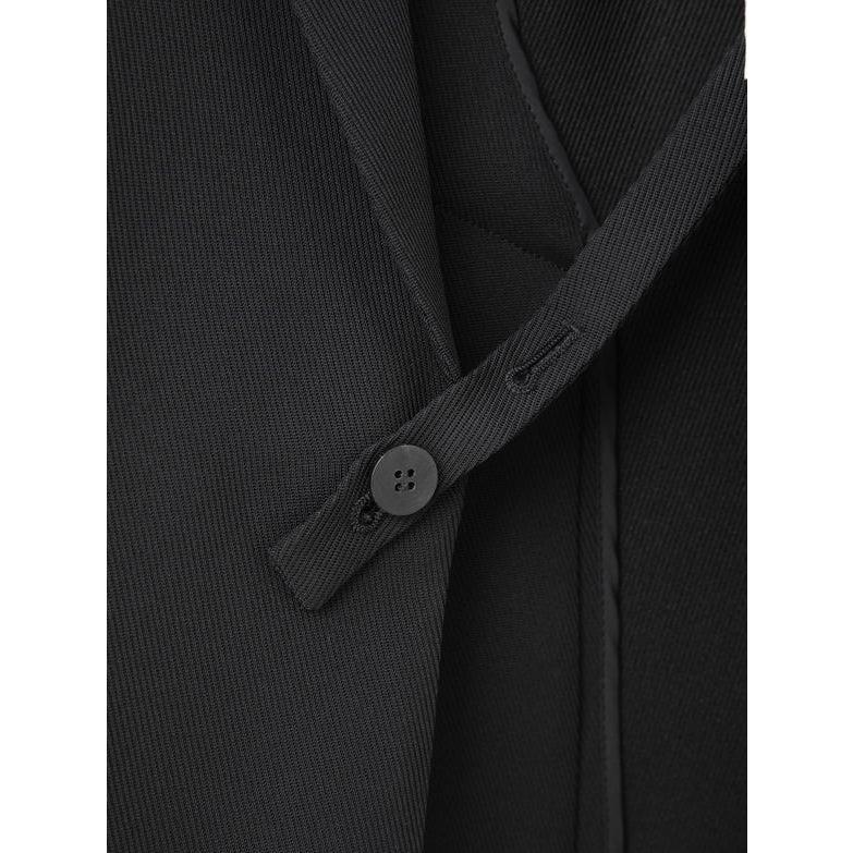 オーバーコート / OVERCOAT ダブル テーラードジャケット - classic rayon tricotine double breasted jacket in blackの画像