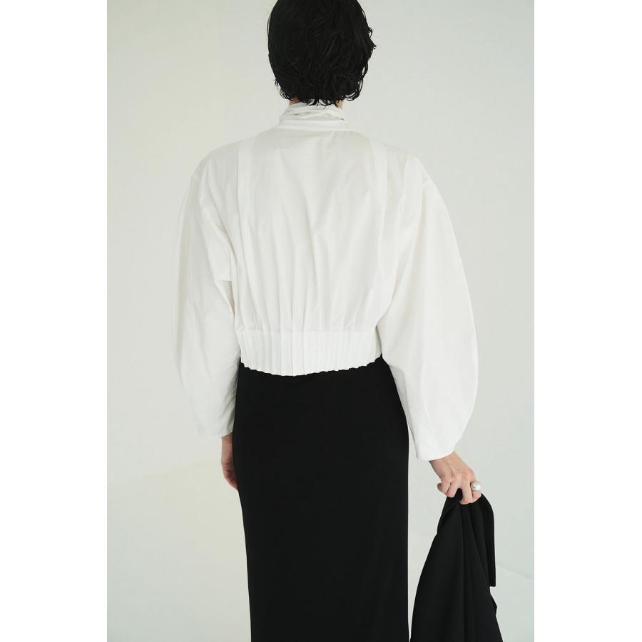 CLANE（クラネ） リボンジップシャツ - RIBBON ZIP SHIRTS - WHITE