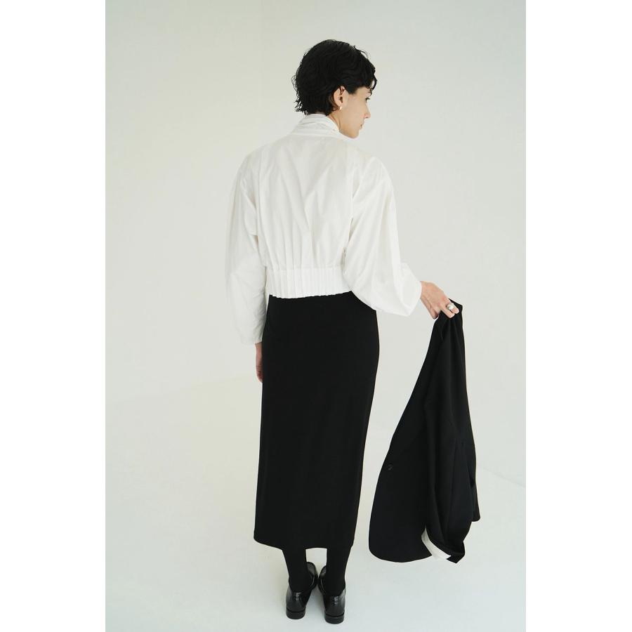 CLANE（クラネ） リボンジップシャツ - RIBBON ZIP SHIRTS - WHITE