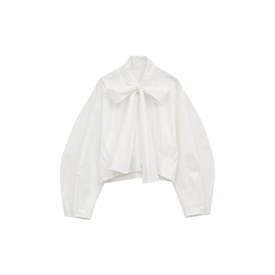 CLANE（クラネ） リボンジップシャツ - RIBBON ZIP SHIRTS - WHITE
