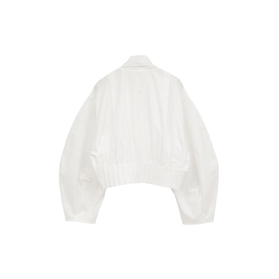 CLANE（クラネ） リボンジップシャツ - RIBBON ZIP SHIRTS - WHITE