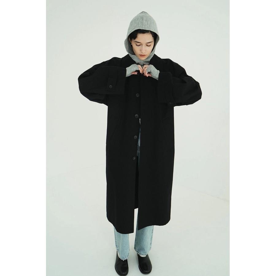 CLANE（クラネ） ステンカラーコート - BULKY LINE STAIN COAT (BLACK