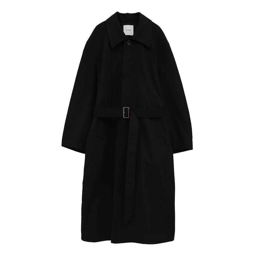 CLANE（クラネ） ステンカラーコート - BULKY LINE STAIN COAT (BLACK