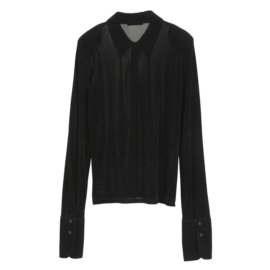 クラネ CLANE チュール フロッキー シャツ TULLE FLOCKY SHIRTS 長袖 レディース 【2025 新作】 CLANE（クラネ） チュールフロッキーシャツ | TULLE FLOCKY SHIRTS