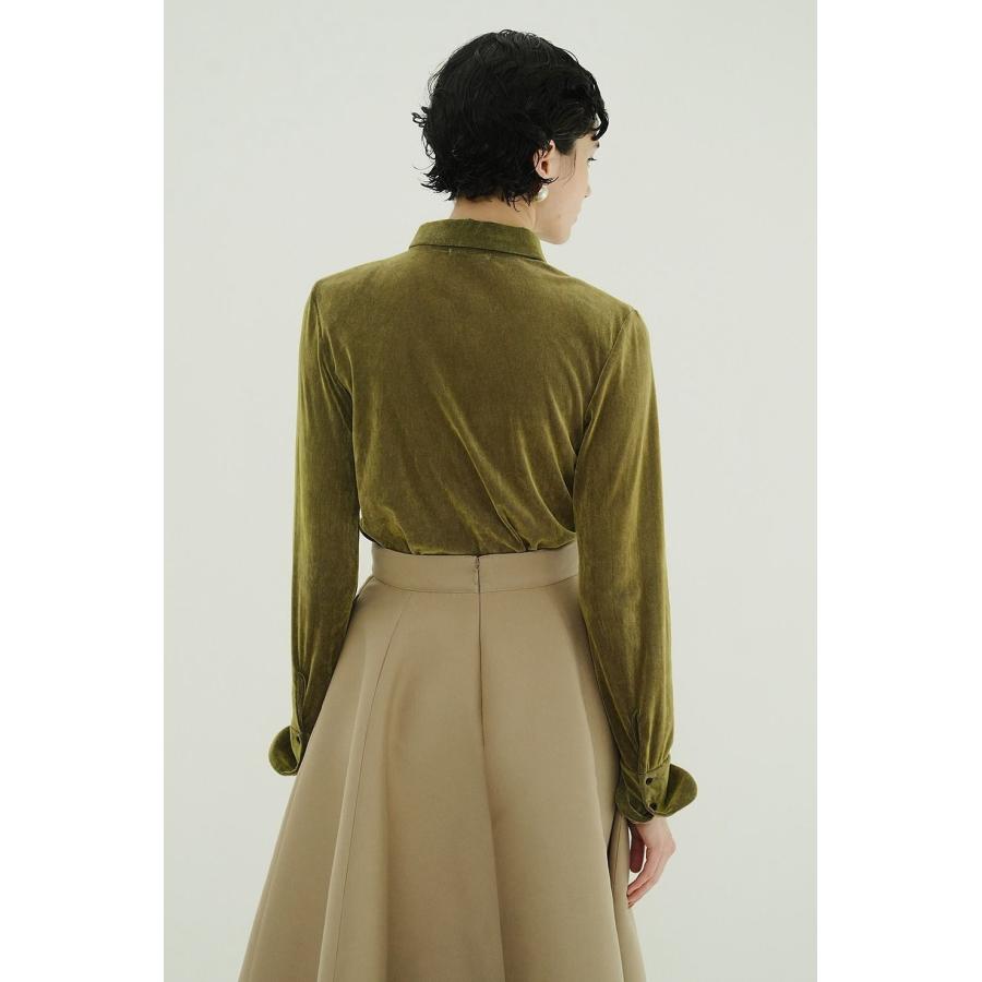 CLANE TULLE FLOCKY SHIRTS グリーン CLANE - チュールフロッキーシャツ | TULLE FLOCKY SHIRTS (GREEN