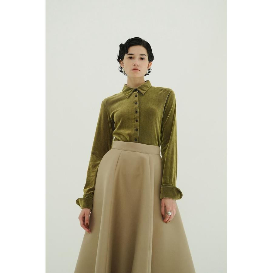 CLANE TULLE FLOCKY SHIRTS グリーン CLANE - チュールフロッキーシャツ | TULLE FLOCKY SHIRTS (GREEN