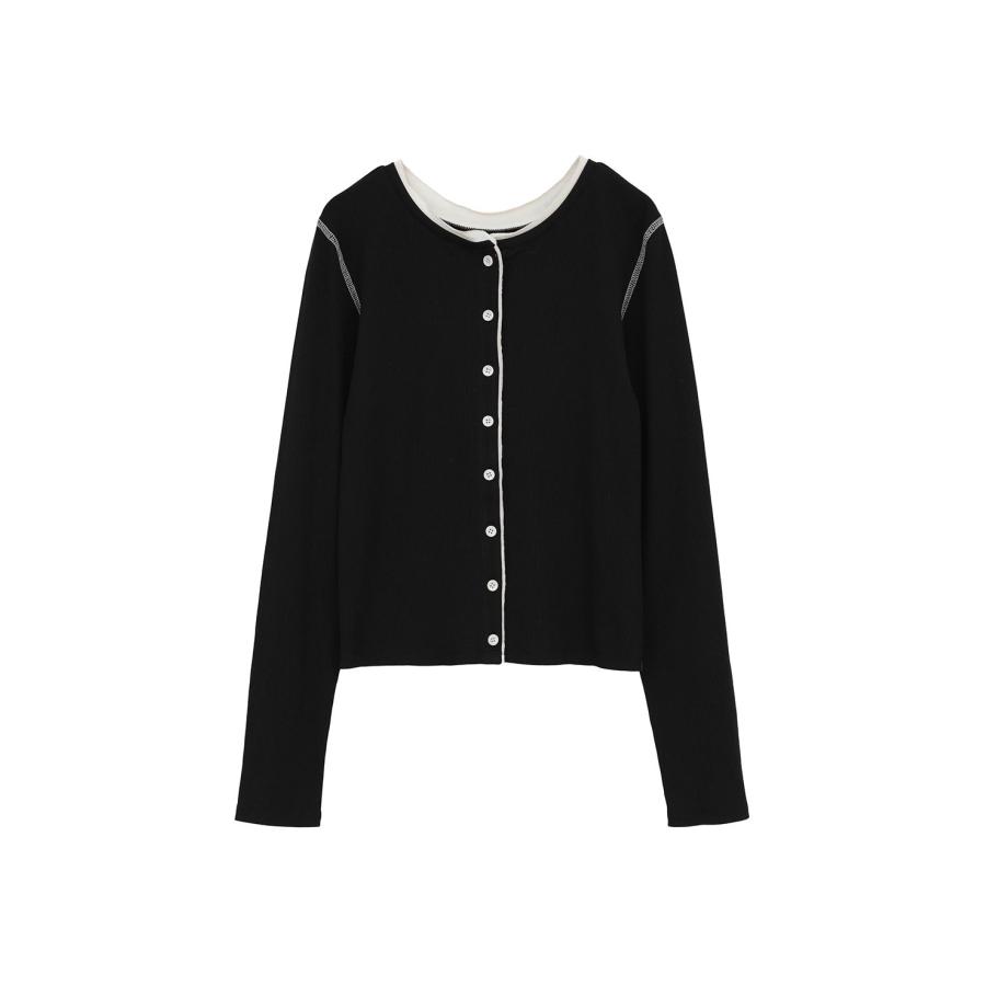 clane 新品カーディガン013 CLANE（クラネ） バイカラーカーディガン | W FACE BICOLOR CARDIGAN
