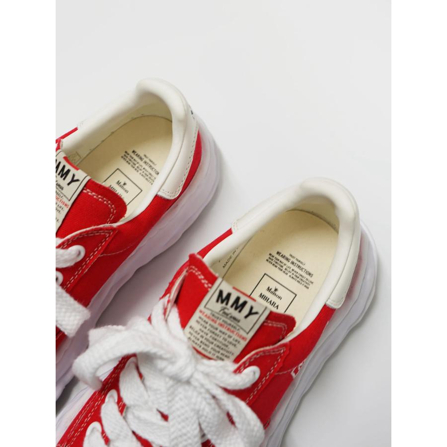 メゾン ミハラヤスヒロ / Maison MIHARA YASUHIRO オリジナルソールスニーカー "BLAKEY / ブレイキー" RED -  OG Sole Canvas Low-top Sneaker -  A08FW735の画像