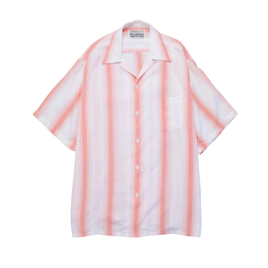 WACKO MARIA ワコマリア STRIPED OPENCOLLAR SHIRT S/S (USED