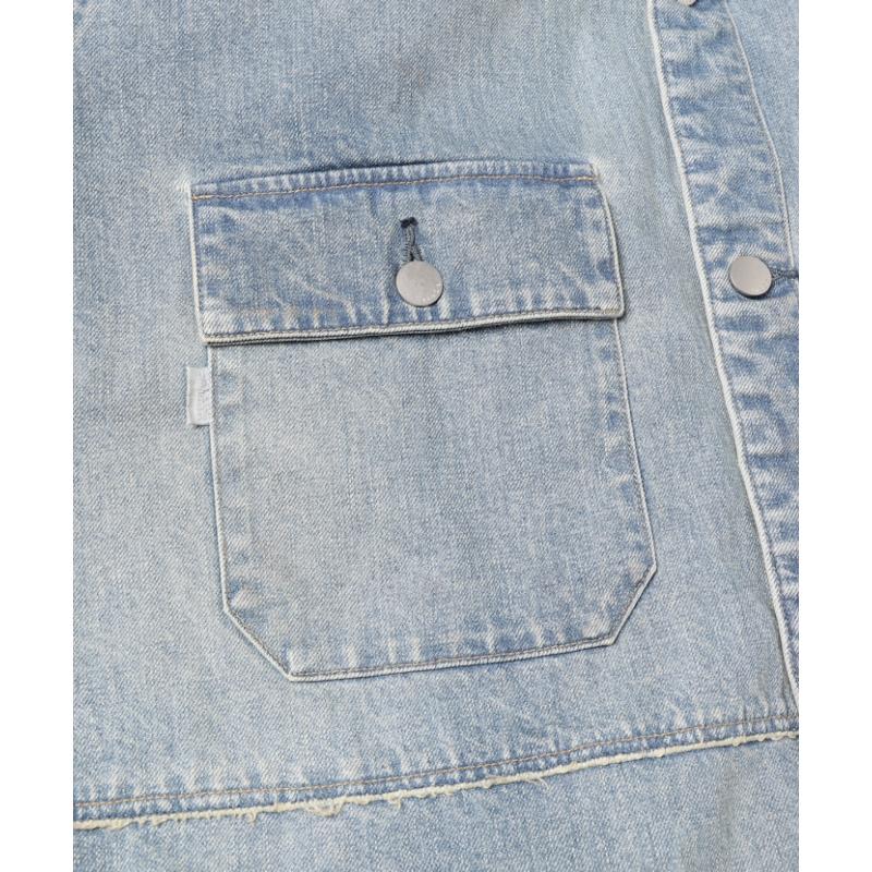 JIEDA ジエダ 23SS DAMAGE OVER DENIM SHIRT (INDIGO) ダメージデニム ...