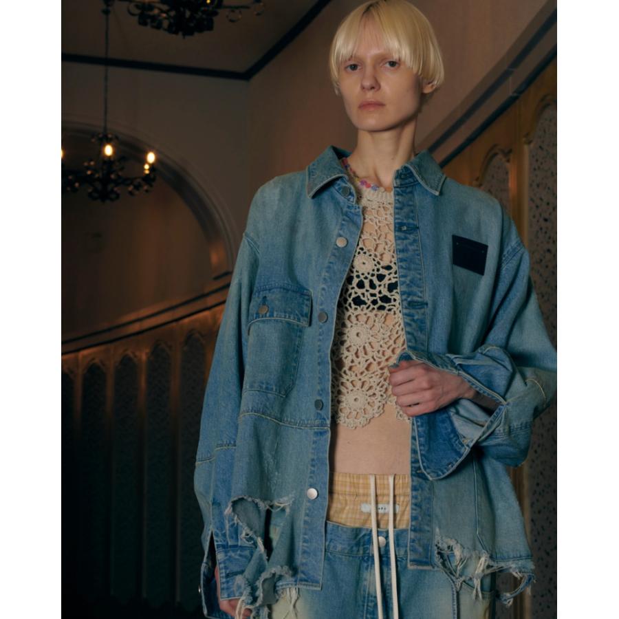 jieda DAMAGE OVER DENIM SHIRT 23ss デニム JIEDA 23ss ダメージオーバーデニムシャツ