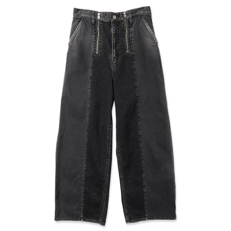 JIEDA ジエダ 23AW SWITCHING ZIP DENIM PANTS (BLACK) スイッチング 